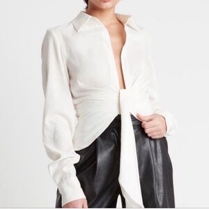 Choosy tie shirt with plunging neckline Size 20